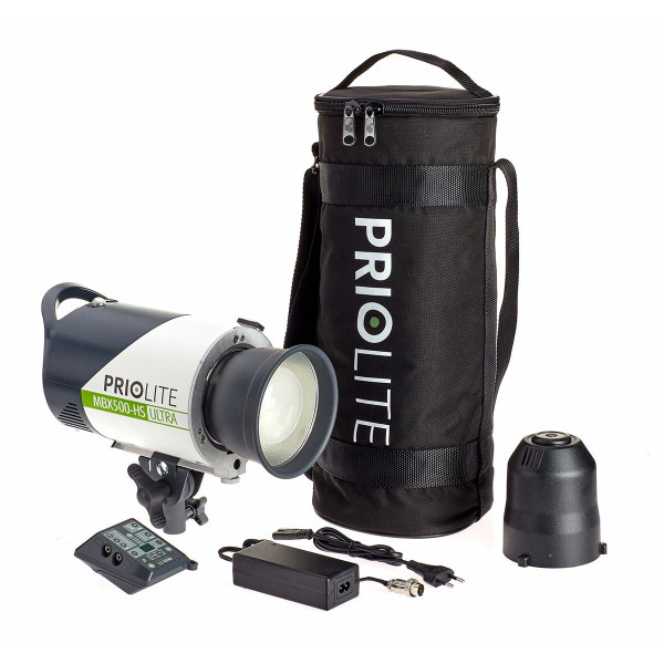  Priolite MBX 500 Hot Sync Ultra Kompaktblitzgerät ULTRA2GO Kit für Canon